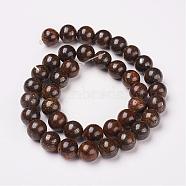 Natural Bronzite Beads Strands, Round, 10mm, Hole: 1mm, about 40pcs/strand, 15.7 inch(40cm)(G-D169-01-10mm)