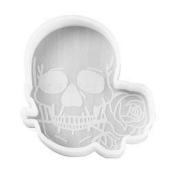 Candles Silicone Molds, Epoxy Resin Candle Making, Skull, 110x100x26mm(SIL-B076-06B)