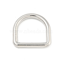 Rack Plating Brass D Linking Rings, Long-Lasting Plated, Cadmium Free & Lead Free, Platinum, 21x21.5x2.8mm, Inner Diameter: 15x16mm(KK-P277-35P)