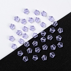 Czech Glass Beads, Star, Lavender, 6x6x3mm, Hole: 0.8mm, about 67pcs/10g(X-GLAA-L025-E21)
