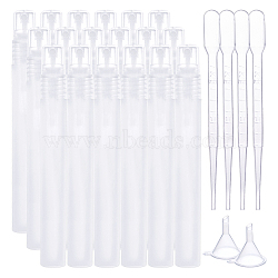 Spray Bottle, Perfume Spray Bottles, Mini Transparent Plastic Funnel Hopper and 2ml Disposable Plastic Dropper, Clear, 147.5x17mm(MRMJ-BC0001-88)