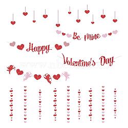 PVC Wall Stickers, Wall Decoration, Valentine's day Themed Pattern, 390x980mm(DIY-WH0228-560)