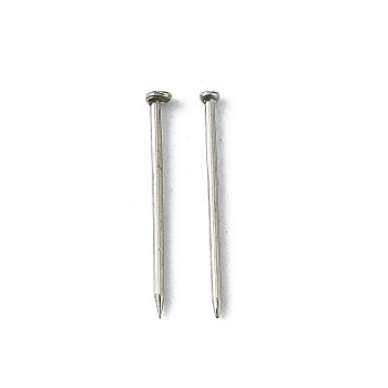 Iron Flat Head Pins, Platinum, 14mm, about 900pcs/box