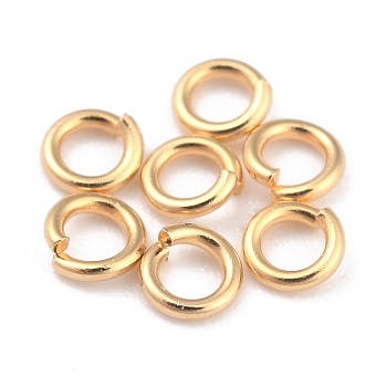 Rack Plating Brass Jump Rings, Open Jump Rings, Long-Lasting Plated, Real 24K Gold Plated, 3x0.6mm, Inner Diameter: 1.8mm