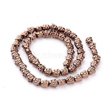 Buddha Head Electroplate Non-magnetic Synthetic Hematite Bead Strands(G-L426-05E)-2