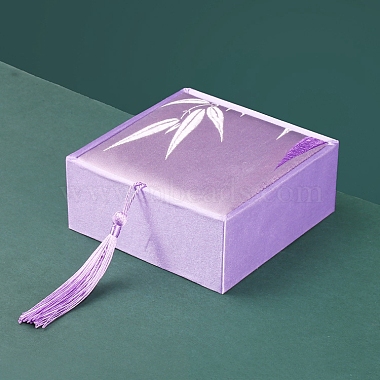 Plum Square Cloth Gift Boxes