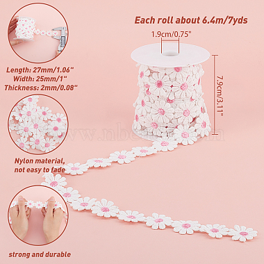 Nbeads Daisy Polyester Ribbons(FIND-NB0001-30B)-5