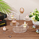 5-Tier Round Acrylic Finger Ring Rotating Display Risers(RDIS-WH0018-06A)-5