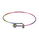 Adjustable Ion Plating(IP) 304 Stainless Steel Expandable Bangle Making(STAS-S119-011)-2