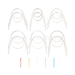 12 Bags 6 Styles Steel Wire Stainless Steel Circular Knitting Needles and Random Color Plastic Tapestry Needles, More Size Available, Stainless Steel Color, 650~800x1.5~2.5mm, 2 bags/style(TOOL-DJ0001-23)