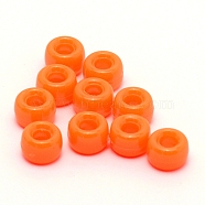 Resin Beads, Barrel, Dark Orange, 9x6mm, Hole: 4mm, about 1746pcs/485g(RESI-WH0024-44D)