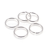 304 Stainless Steel Open Jump Rings, Stainless Steel Color, 12 Gauge, 30x2mm, Inner Diameter: 26mm, 110pcs/bag(STAS-P212-25P-02)