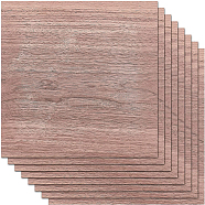 8 Sheets Walnut Wood Sheet, Wood Veneer, Thin Unfinished Wood for Wood Craft DIY Project, Square, Camel, 300x300x0.5mm(DIY-BC0005-38)