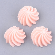 Resin Decoden Cabochons, Imitation Food, Chocolate Cream, Misty Rose, 20x13mm(CRES-T011-59C)