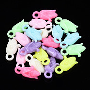 Opaque Acrylic Beads, Corn, Mixed Color, 19x11x6mm, Hole: 3mm, about 1100pcs/500g(MACR-S272-50)