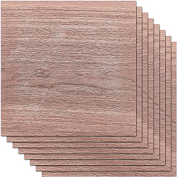 8 Sheets Walnut Wood Sheet, Wood Veneer, Thin Unfinished Wood for Wood Craft DIY Project, Square, Camel, 300x300x0.5mm(DIY-BC0005-38)