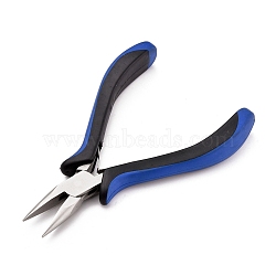 45# Carbon Steel Jewelry Pliers, Needle Nose Pliers, Ferronickel, Stainless Steel Color, 12.5x8.1x1.7cm(PT-K002-01P-B)