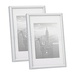 Alloy Picture Frame, with Organic Glass, for Wall Hanging and Tabletop Display, Rectangle, Platinum, 15.9x10.8x1.5cm, Inner Size: 14.2x9.1cm(DIY-BC0002-59A)
