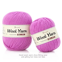 Wool Yarn, Hand Knitting Threads, for Baby Sweater Scarf Fabric Needlework Craft, Violet, 3~5mm(PW-WG443FF-03)