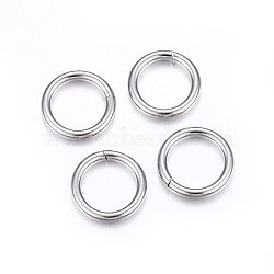 Tarnish Resistant 304 Stainless Steel Jump Rings, Open Jump Rings, Stainless Steel Color, 12 Gauge, 14x2mm, Inner Diameter: 10mm(STAS-F174-14P)