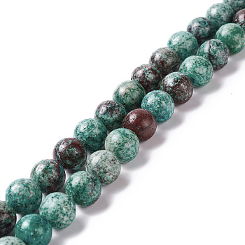 Natural Chrysocolla Beads Strands, Round, 10mm, Hole: 1.2mm, about 40pcs/strand, 15.94~16.34 inch(40.5~41.5cm)