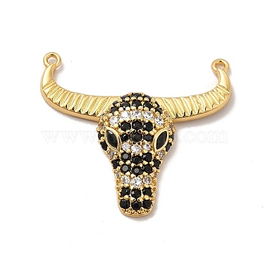 Rack Plating Brass Micro Pave Cubic Zirconia Connector Charms(KK-P230-04)-2