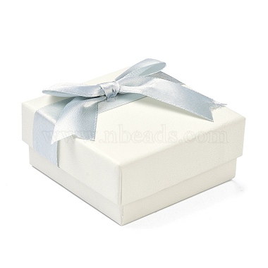 White Square Paper Jewelry Set Box