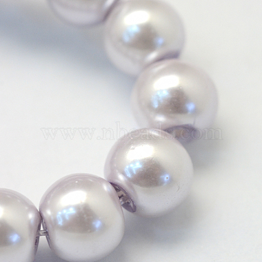 Backen gemalt pearlized Glasperlen runden Perle Stränge(X-HY-Q003-4mm-25)-3