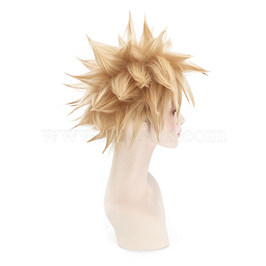 Short Blonde Wavy Cosplay Party Wigs(OHAR-I015-03)-6