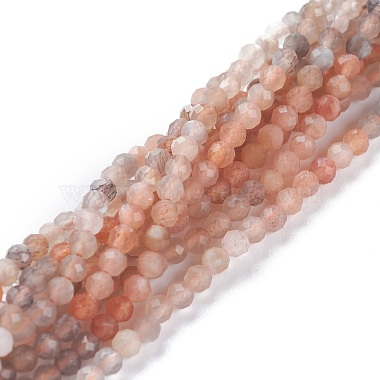 Natural Sunstone Beads Strands(G-A026-A14-3mm)-2