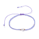 Bracelets de perles tressées en fil de nylon ajustable(BJEW-JB04375)-2