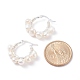 Natural Pearl Wire Wrapped Beaded Hoop Earrings for Women(EJEW-JE04758-01)-3