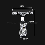 Plastic Name Card Holder, Photo Memo Holders, for Wedding, Birthday Party Table Number Sign, Clear, 105x80mm(DJ-PW-WG833A1-02)