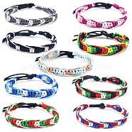 Adjustable Polyester Braided Cord Bracelet, Mixed Color, Inner Diameter: 2-3/8 inch(6cm)(PW23071061735)