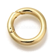 Rack Plating Brass Spring Gate Rings, Cadmium Free & Lead Free, Long-Lasting Plated, Real 18K Gold Plated, 13x2.5mm(KK-I720-05G)