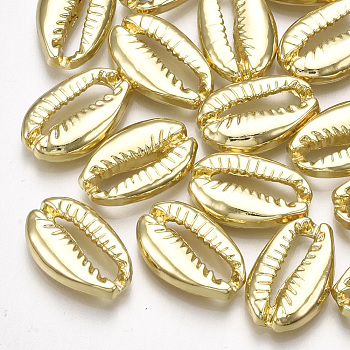 Alloy Pendants, Cowrie Shell, Light Gold, 19x12x4mm