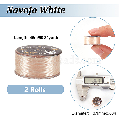 Nylon Beading Thread(NWIR-WH0005-10S)-2