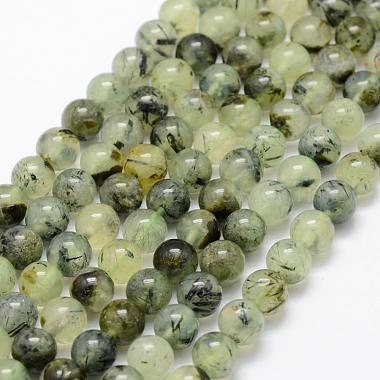 Chapelets de perles en préhnite naturelle(G-P322-48-6mm)-2