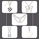 Anattasoul 18piezas 18 conjunto de collares de aleación estilo bordillo(NJEW-AN0001-43)-6
