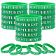 Word Star Student Silicone Cord Bracelet Wristband(BJEW-WH0018-49D)-1
