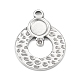 304 Stainless Steel Pendant Cabochon Settings(STAS-F287-21P)-1