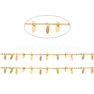 Brass Cable Chains, with Charms, Soldered, with Spool, Long-Lasting Plated, Oval, Real 18K Gold Plated, 1.6x2x0.4mm, about 32.8 Feet(10m)/roll(CHC-I033-12G)