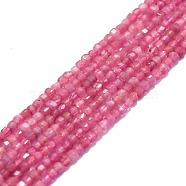Natural Tourmaline Beads Strands, Faceted, Cube, 2x2x2mm, Hole: 0.6mm, about 182pcs/strand, 15.16''~15.55''(38.5~39.5cm)(G-P457-B01-02B)