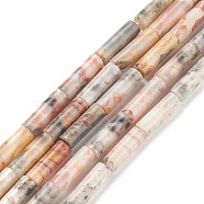 Natural Crazy Lace Agate Beads Strands, Column, 13~14x4mm, Hole: 1mm, about 30pcs/strand, 15.9 inch(40.5cm)(X-G-F247-33)