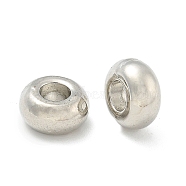 Alloy Beads, Cadmium Free & Lead Free, Rondelle, Platinum, 9.5x4.5mm, Hole: 3.5mm, about 719pcs/1000g(TIBE-P003-10P)