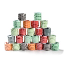 25 Rolls Faux Suede Cord, Faux Suede Lace, Flat, Mixed Color, 3x2mm, about 5.47 Yards(5m)/Roll(LW-XCP0001-11)