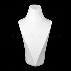 Resin V Type Neck Model Display Stand, White, 15.3x16x29cm(NDIS-D001-01A)