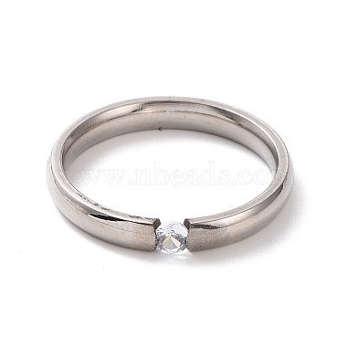 Crystal Rhinestone Simple Thin Finger Ring(RJEW-I089-49P)-2