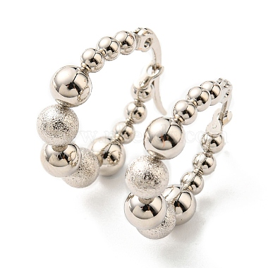 304 créoles à perles en acier inoxydable pour femmes(EJEW-F319-03P)-2