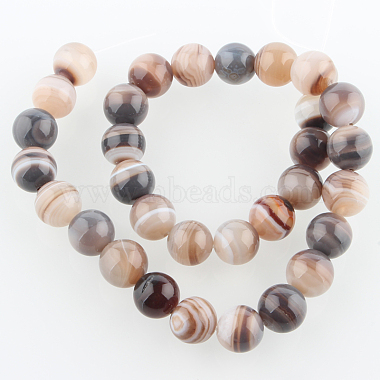 Dyed & Heated Natural Agate Round Beads Strands(G-E230-01-12mm)-2
